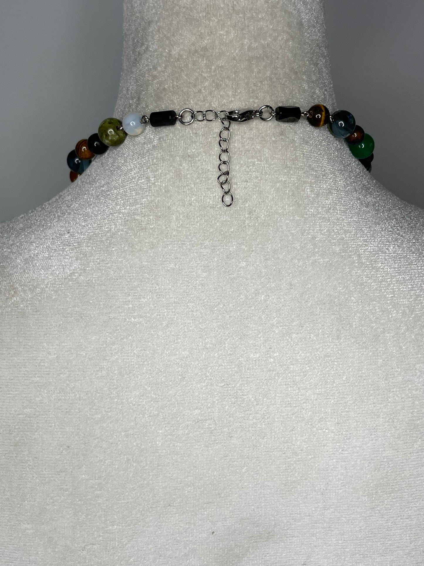 Mixed Bead Quartz Urn Necklace