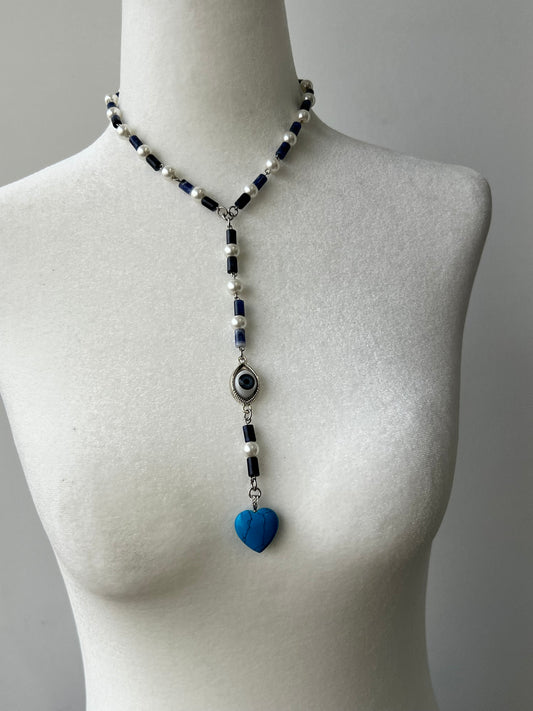 Turquoise/Sodalite Choker-Necklace