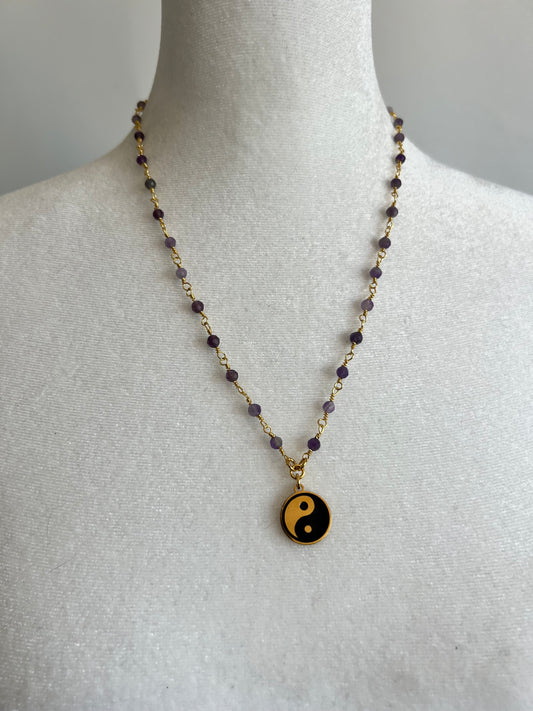 Gold Amethyst Yin-Yang