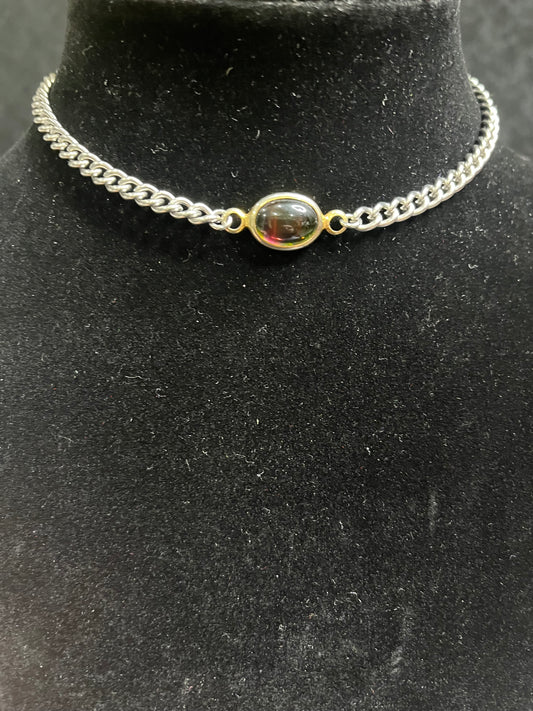 Vintage watermelon glass choker